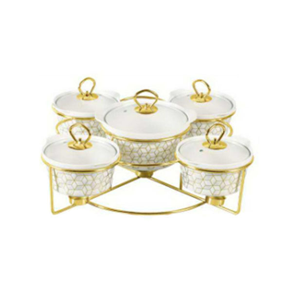 BR0155 5PCS ROUND CASSEROLES WITH 2c