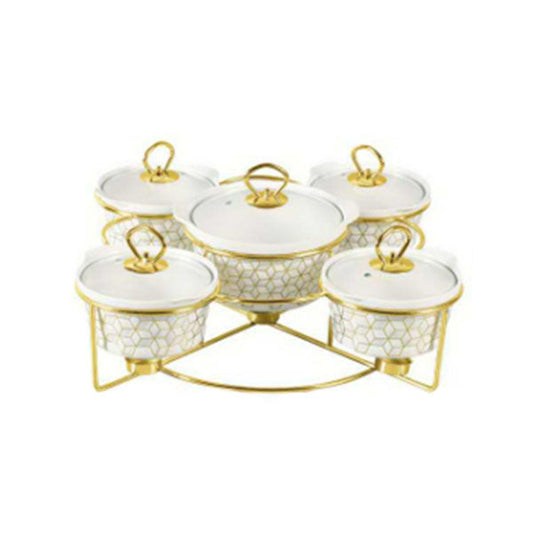 BR0155 5PCS ROUND CASSEROLES WITH 2c