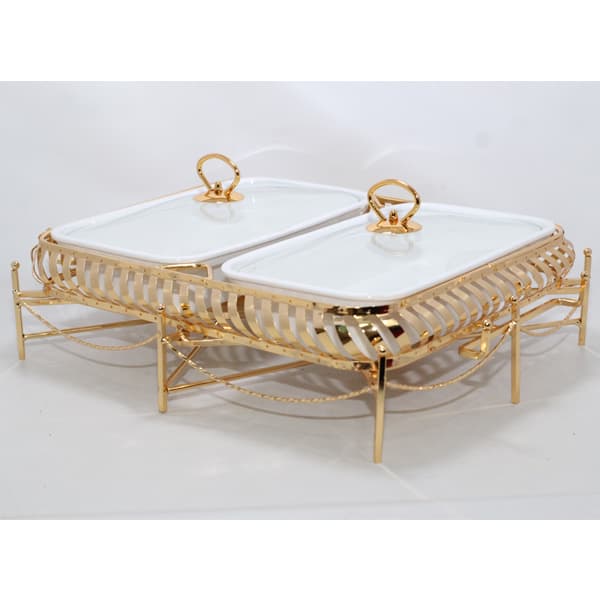BR0263 TWIN 12"RECT. Dish + C STAND 2c