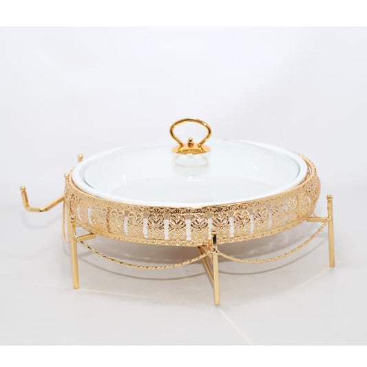 BR0269 12"ROUND Dish + CANDLE STAND 4c