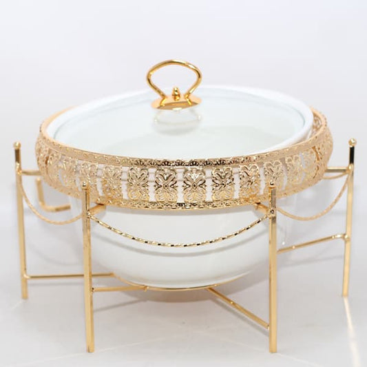 BR0271 10"ROUND Dish + CANDLE STAND 4c