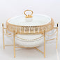 BR0271 10"ROUND Dish + CANDLE STAND 4c