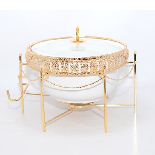 BR0272 10"DEEP ROUND +CANDLE STAND 4c