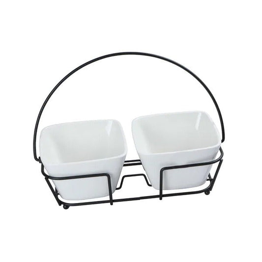 BR0313 2PCS SQUARE BOWL WITH STAND 8c