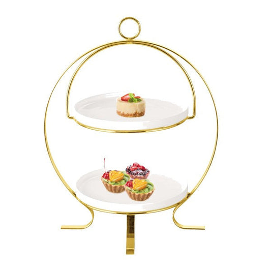 BR04033 2-TIER 8.25" RD PLATES-STAND 2c