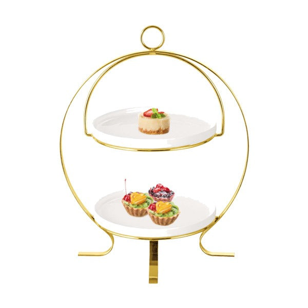 BR04034 2-TIER 10.25" RD PLATES-STAND 2c