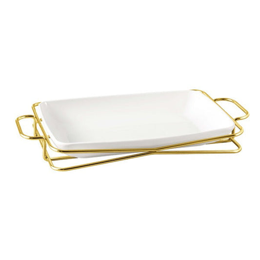 BR16009 G12" RECT. PLATE WITH STAND 6c