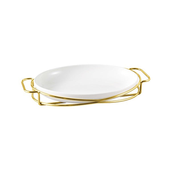 BR16011 G10" OVAL PLATE WITH STAND 8c