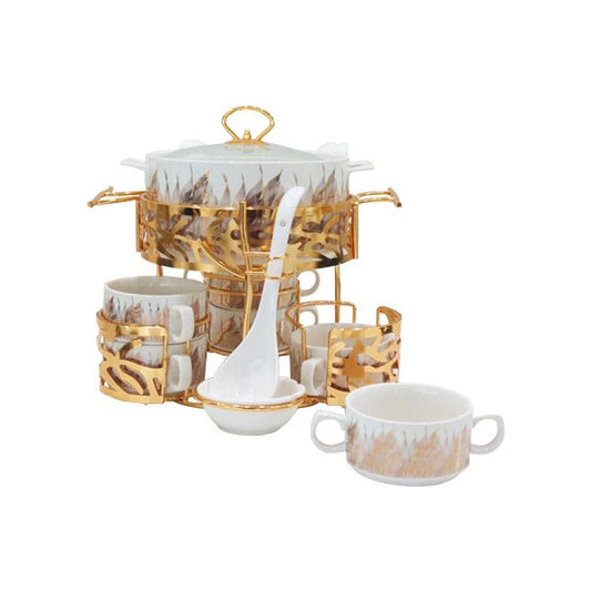 BR4045 17PCS SOUP SET WITH CANDLE STAND