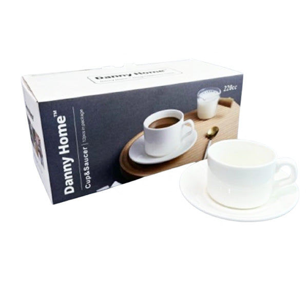 BW20-06/6C 215ml Cup&Saucer 6Pcs Set 8c
