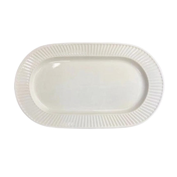 BW22-13 12.5"Oval Plate Porcelain 4-32c