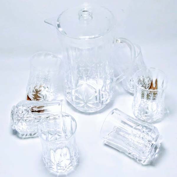 BH0188 CLEAR 7Pcs ACRYLIC Water Set 6ctn