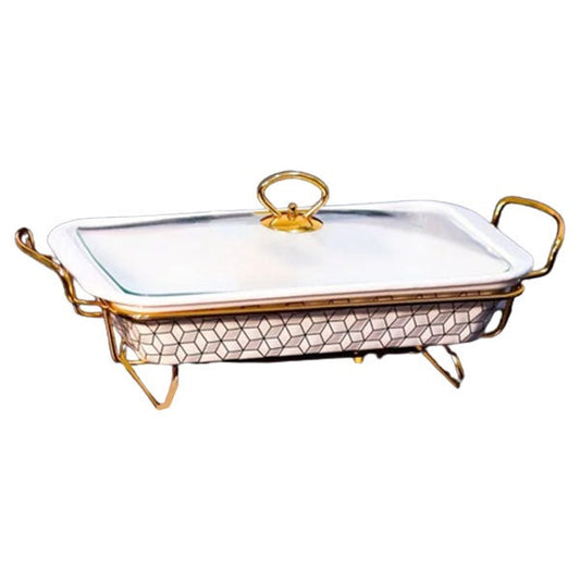 BR0148 16.5" RECT.CASSEROLE WITH  4c