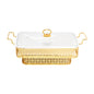 BR04022 13.5'RECT DISH W-STAND G 4c