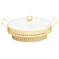 BR04026 16"OVAL DISH W-STAND G 4c