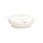 BR05024 12"OVAL DISH W-STAND S 4c