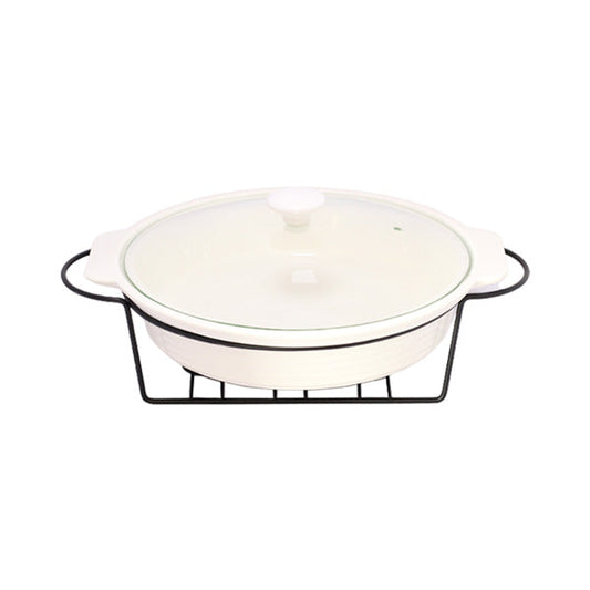 BR11004 10" ROUNDDISH CANDLE BLACK STAND