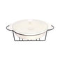 BR11004 10" ROUNDDISH CANDLE BLACK STAND