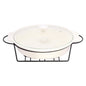 BR11005 12" ROUNDDISH CANDLE BLACK STAND