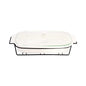 BR11006 12" RECTDISH CANDLE BLACK STAND