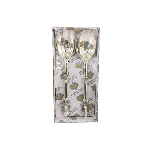 CD5767 2Pcs Salad Spoon Set SIL ORCHID