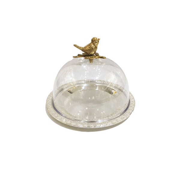 CD5938 Bird Butter Dish ORCHID 24c