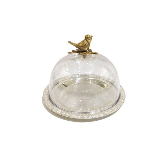 CD5938 Bird Butter Dish ORCHID 24c