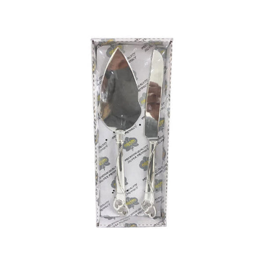 CD5993 2Pcs CakeKnife+Lifter ORCHID36c