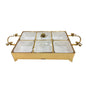 CD6198 6Part Sq Condiment Set (G) ORCHID