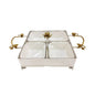 CD6199 4Part Sq Condiment Set (S) ORCHID