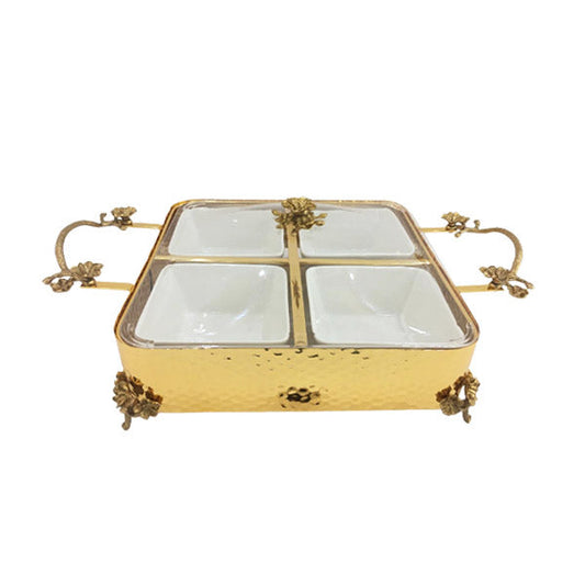 CD6200 4Part Sq Condiment Set (G) ORCHID