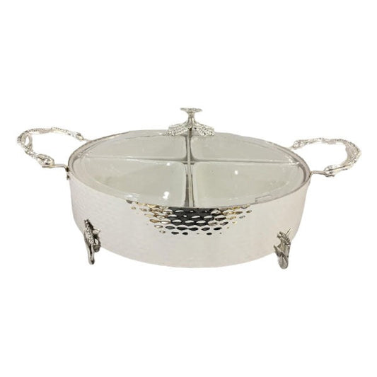 CD6618 4x1 Ser Dish Rnd (S) ORCHID 4sc