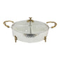 CD6619 4x1 Ser Dish Rnd (G+S) ORCHID 4sc