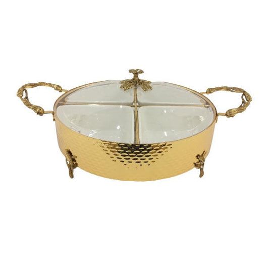 CD6620 4x1 Ser Dish Rnd (G) ORCHID 4sc