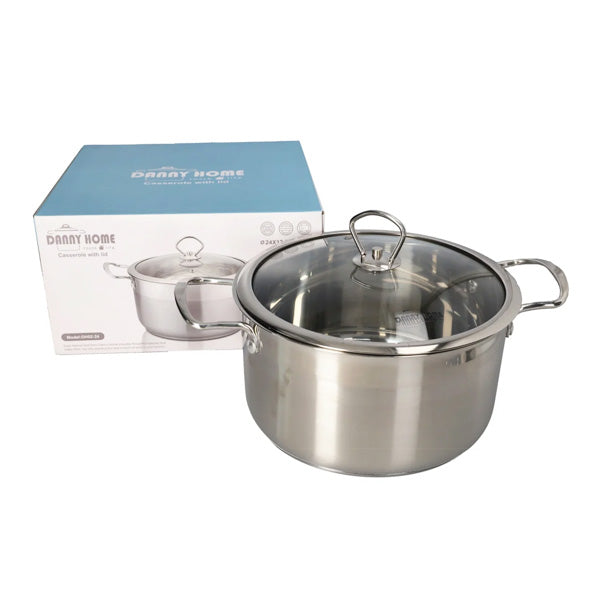 DH02-24 SS Pot Glass-Lid 8c