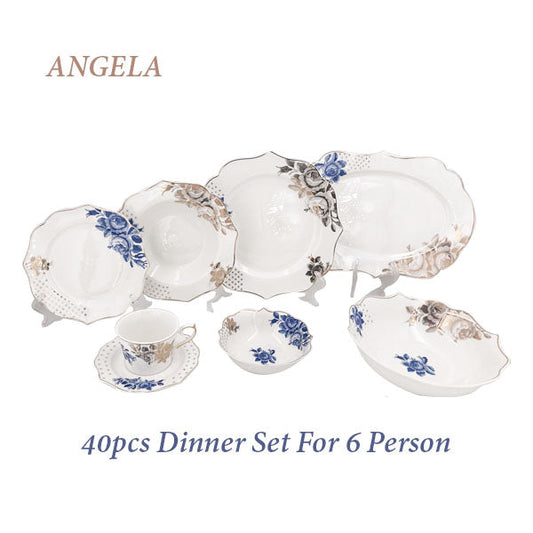 DIP21 40Ps 6Person Dinner Set Angela