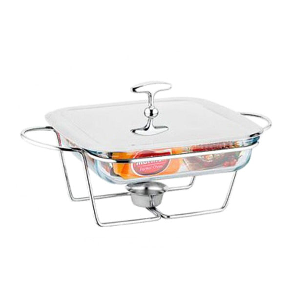 EB-1442 Sqr Burner Dish 2L Silver 6c