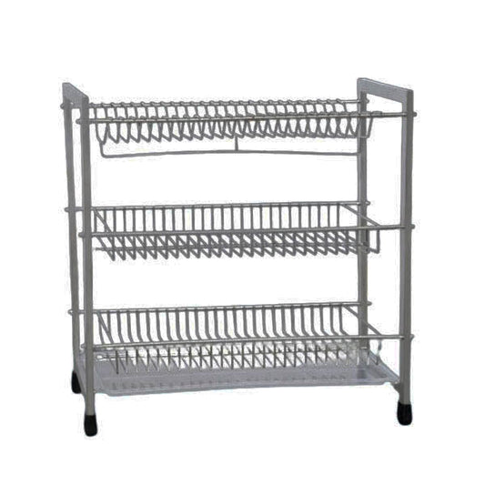 ESS9913 3 Layer Plate Rack Grey Metalic