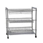 ESS9913 3 Layer Plate Rack Grey Metalic