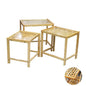 ET88006 Mat 3pcs Table Set Beige Wood