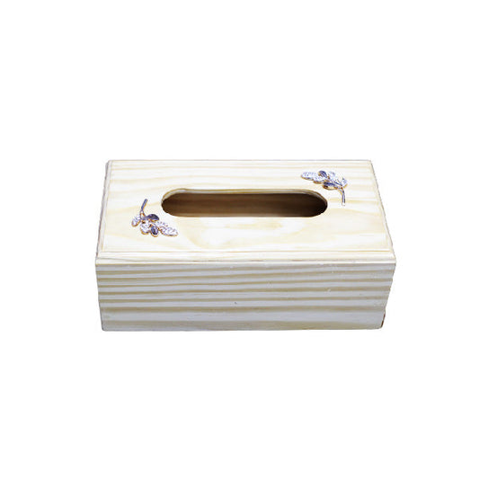 EW668012 Tissue Box Yellow Wood flower