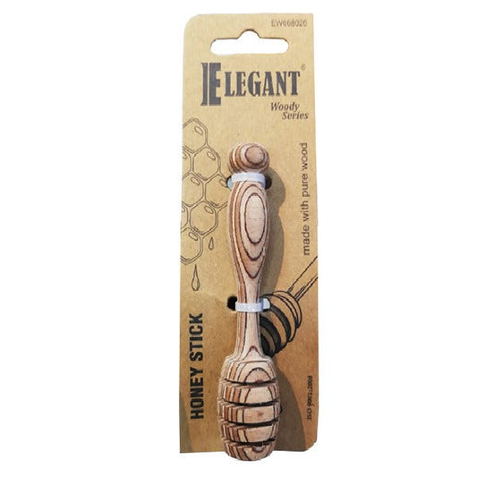 EW668028 Wood Honey Dispenser 6"