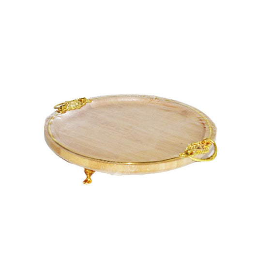 HB-8993-9 SMALL ROUND BAMBOO TRAY 12c