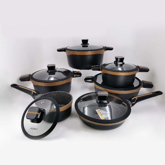 KC24 12Pcs Cook Set Blk GoldAlpenburg2c