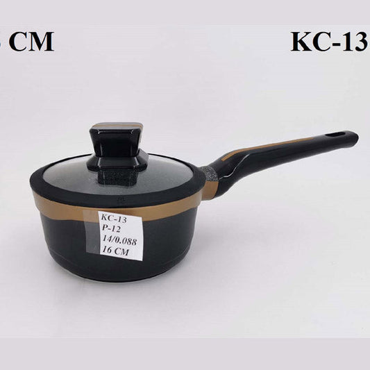 KC13 16" Saucepan Blk GoldAlpen 12c