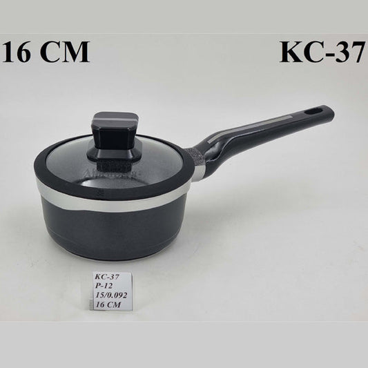 KC37 16cm Saucpan Black/Silver Alpen 12c