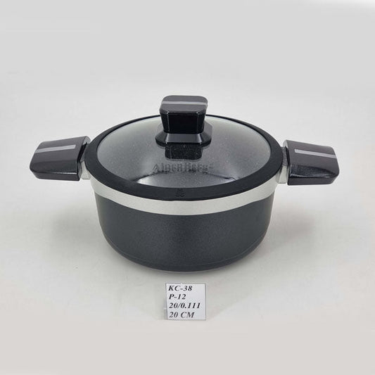 KC38 20cm Pot Black/Silver Alpenberg 12c