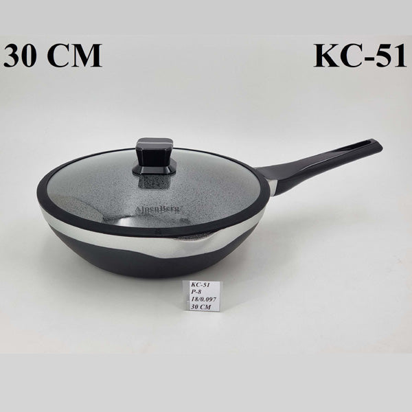 KC51 30cm Wok Black/Silver ALPENBURG 8c