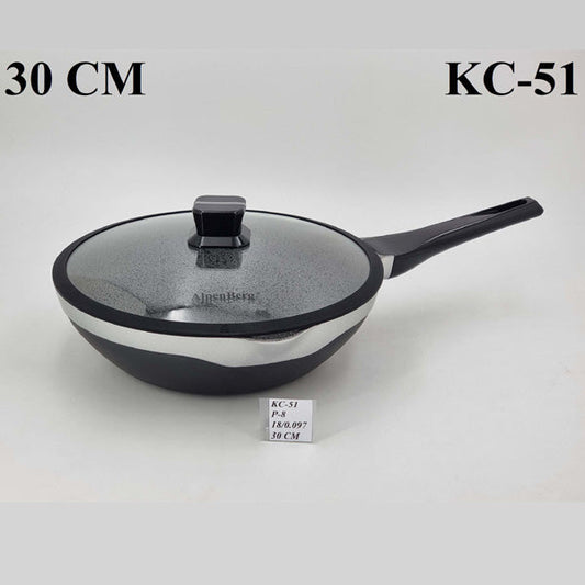KC51 30cm Wok Black/Silver ALPENBURG 8c
