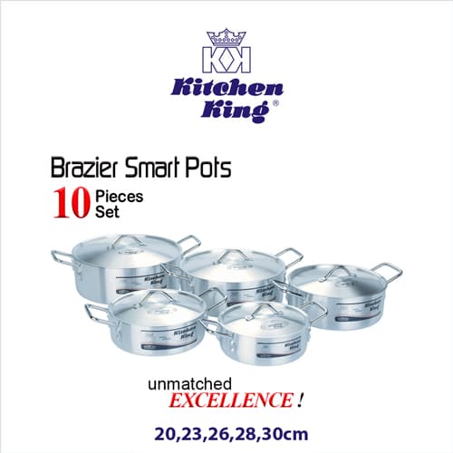 KK520526 Brazier 10pcs Pot Set 18/28cm